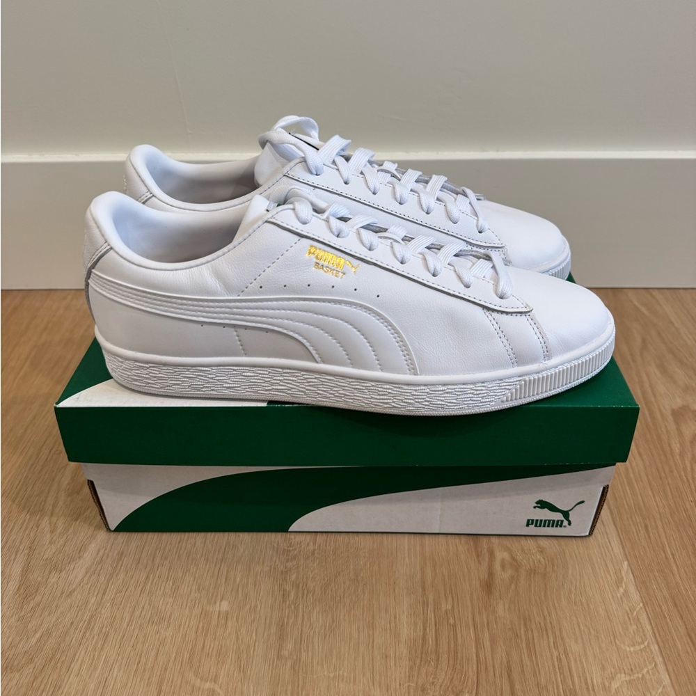 Puma Basket Classic XXI Men's White Sneakers US size 10.5